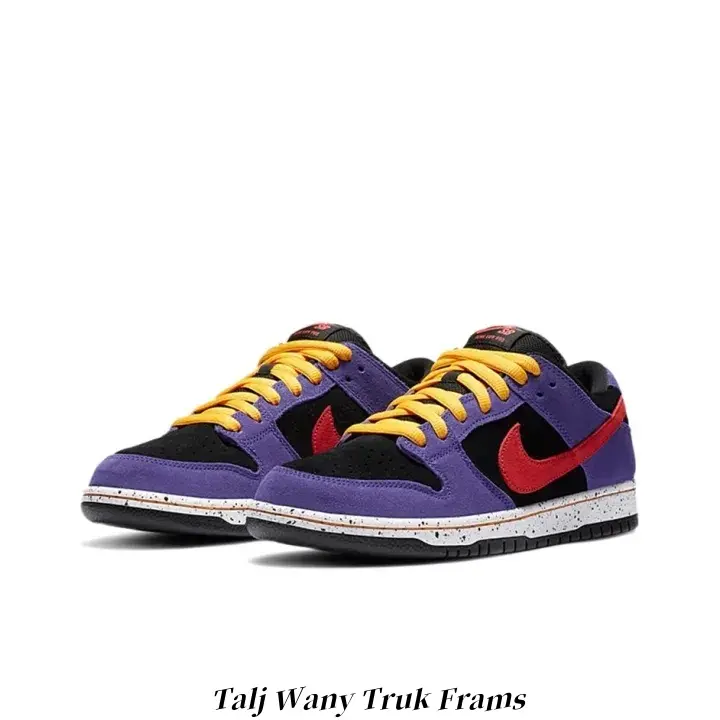 Vibrant Purple Black Red Accent Yellow Laces White Speckled Sole Low-Top Canvas Sneakers Summer Street Casual Wear Must-Have Essential Unisex Fashion Footwear for Men Women Streetwear Aesthetic Daily Outfit Youth Culture Icon Reflective Metallic