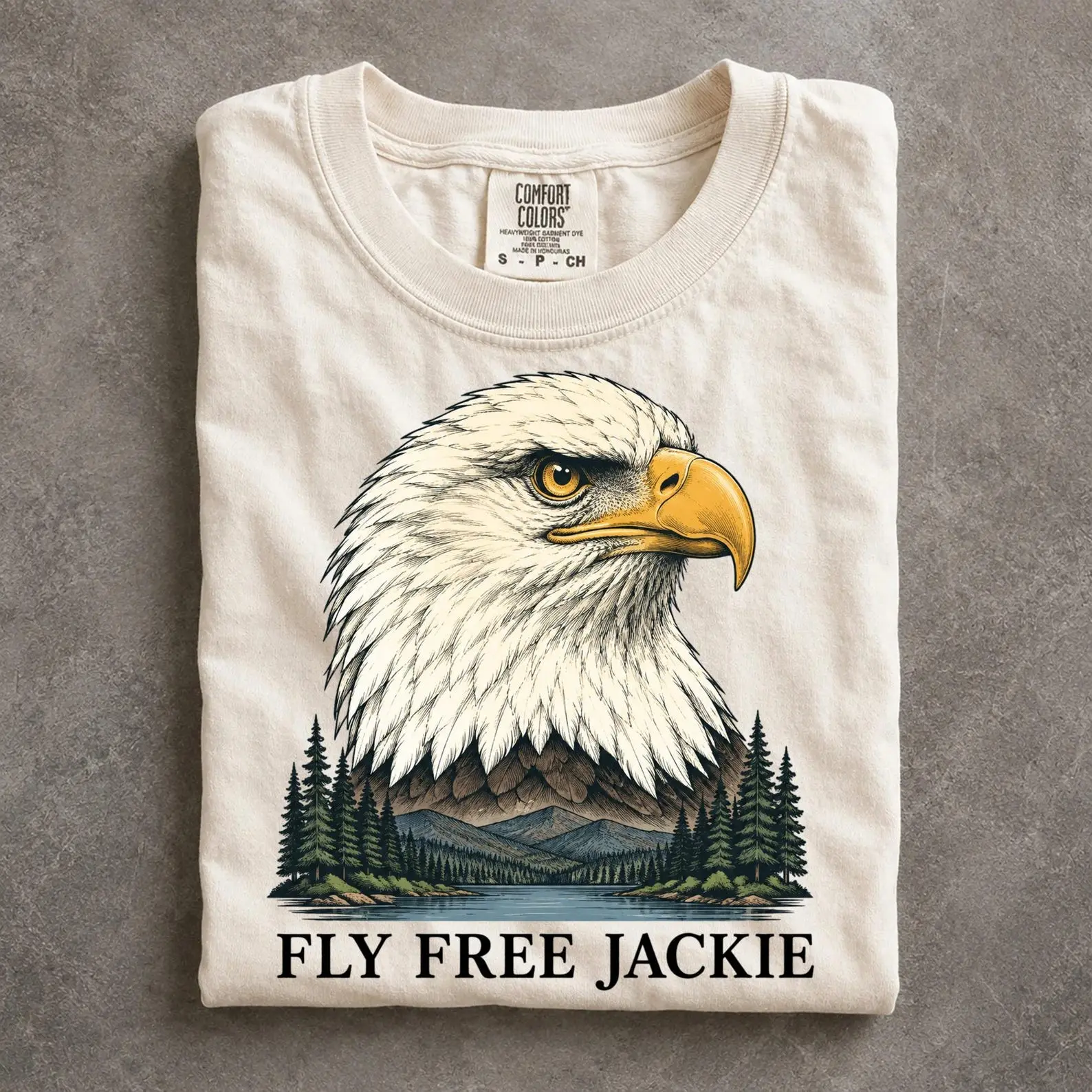 Jackie Bald Eagle T-Shirt, Fly Free Memorial Tee, Eagle Lover Gift