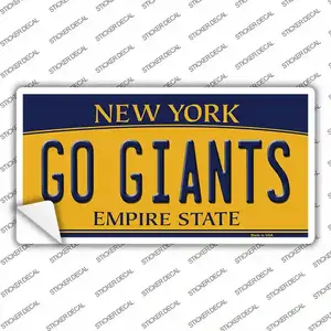 New York Go Giants Novelty Sticker Decal
