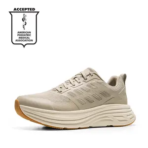 NORTIV 8 Men's Beige Comfortable Walking Running Tennis Shoes ActiveFloat Athletic Gym Workout Jogging Cushioning Sneakers with High-Rebound Midsole & Slip-Resistant Rubber Outsole