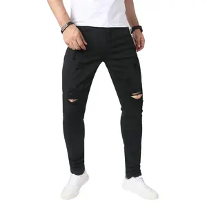 JUNBAOSS Men's Skinny Jeans Stretch Ripped Jeans for Men, Distressed Slim Tapered Leg Fashion Comfort Flex Waist Denim Pants