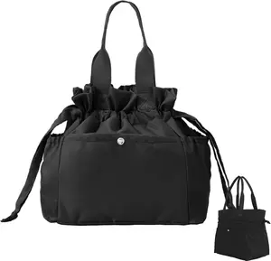 Lunch Bag for Women  Drawstring Insulated Lunch Box Stain-Resistant Large Cinch Closure Lunch Bags for Work Office