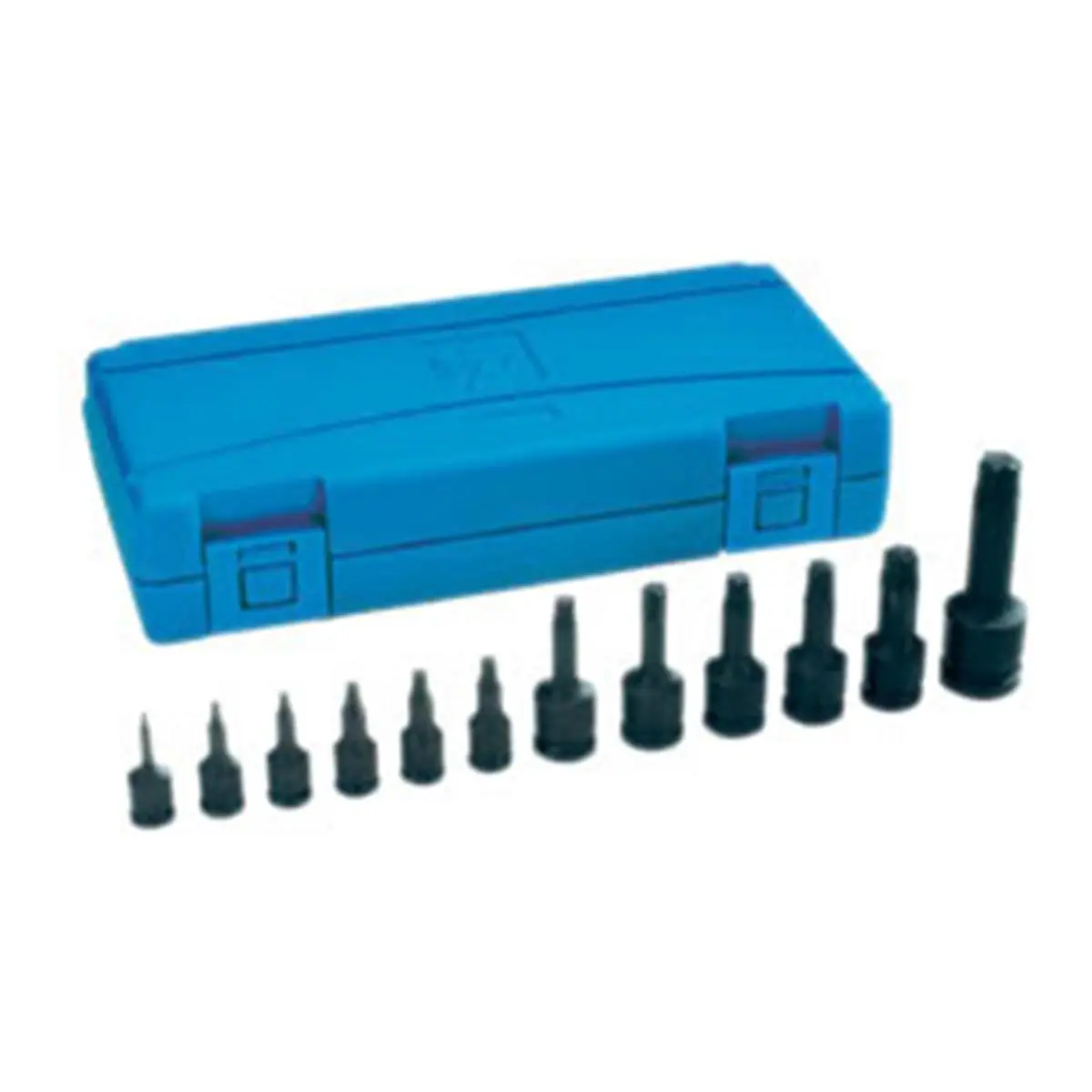 212 MAIN 12-Piece High Torque Torx Bit Impact Socket Set (1234T) - Grey Pneumatic, Assorted Drive, Steel Construction, Organized Storage, Tool for Cyclists, Outdoor Recreation, High Torque Tool
