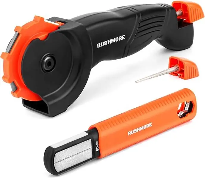 Rushmore Heavy-Duty Diamond Pocket Sharpener - 5-in-1 Tungsten Steel Multi-Tool with Ceramic, Pocket-Sized, Heavy-Duty Construction, Portable for Outdoor Camping & Everyday Carry