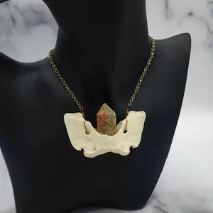 Unakite Obelisk Coyote Atlas Necklace