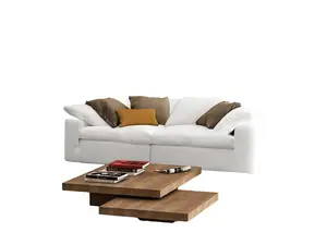 92" Feather Filling Cloud Couch cloudcouch fluffycouch wavecouch brown removable gray soft cloud couch