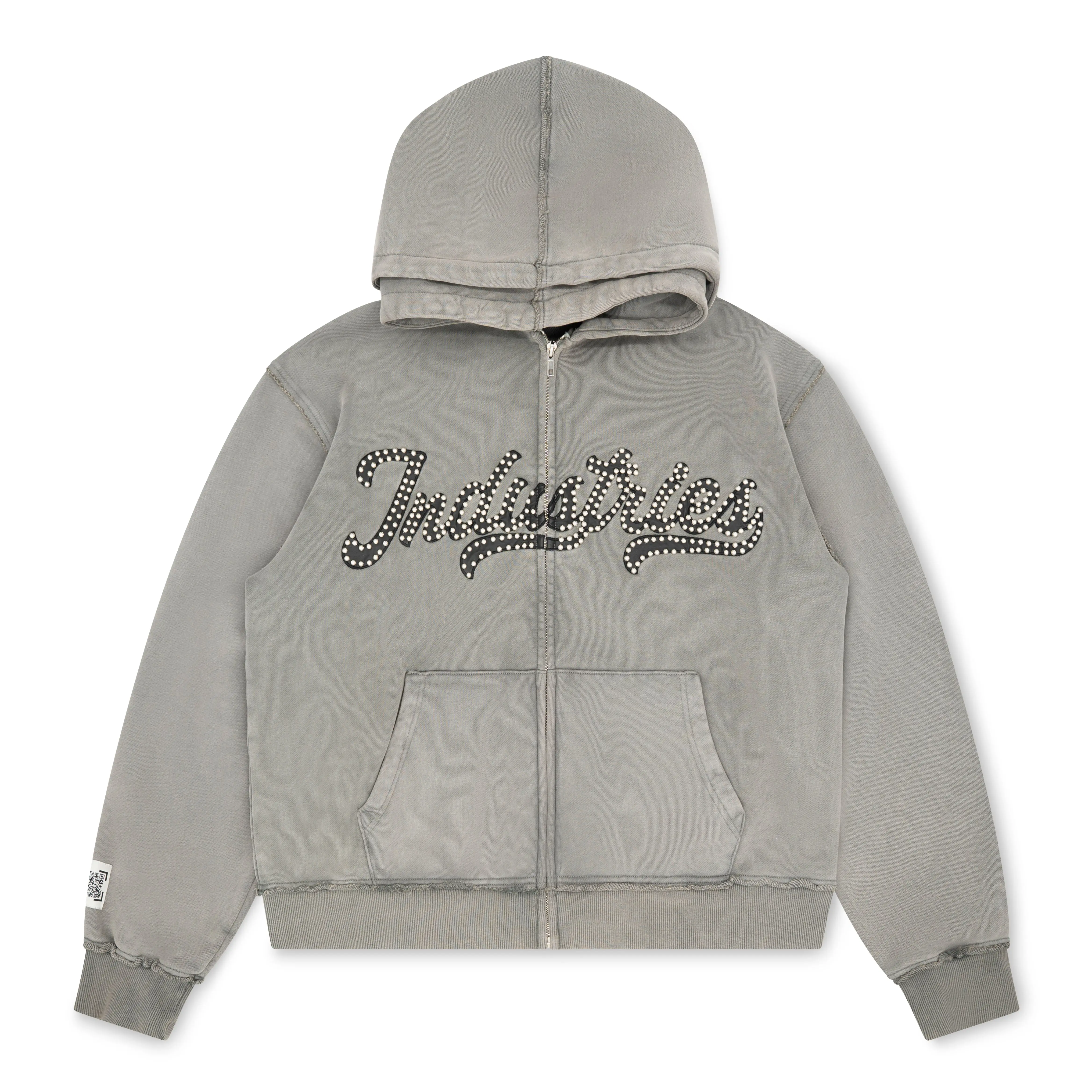 "STUDDED" HOODIE - CHARCOAL GREY