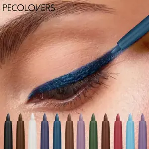 Eyeliner Gel Pencil Waterproof Colorful Sweat Resistant Cream Matte Eye Pen and Colored Non Liner Long-Lasting Fading Makeup Creme Gel Liner