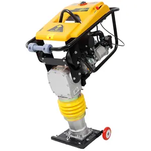 7HP Gas Engine Powered Tamper Rammer Jumping Jack Compactor,Walk-Behind Jumping Jack Compactor Gas Powered Rammer ,196CC Engine Tamper for Concrete & Soil