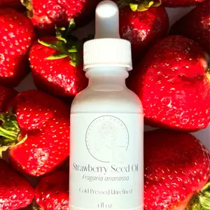 Strawberry Seed Oil for Face and Body, Soothing, Moisturizing Serum - Zero Waste, Natural Skincare