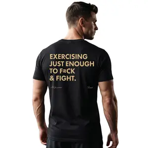 Funny EXERCISING JUST ENOUGH TO  FIGHT Tee, Outfit for going out, comfortable cotton, casual and loose, pure cotton T-shirt, suitable for all seasons, unisex Retro Vintage Y2K Streetwear