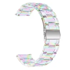 Universal 20mm Transparent Resin Bracelet Strap for Samsung Galaxy Watch, Huawei Watch Fit 5/pro/4 Series, Lightweight Colorful Band, Smart Watch Straps, Smart Watch Accessories, Smartwatch Strap