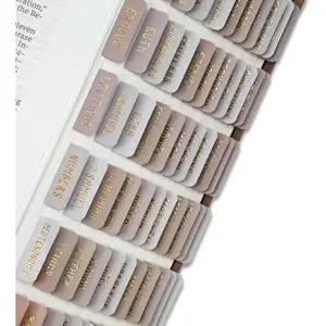 Laminated  Tabs for Women and Men,  Study Tabs,  Study Supplies, Large Print  Book Tabs for Women and Men, ( Foil Embossed Lettering)  Labels Index Tabs (Khaki)