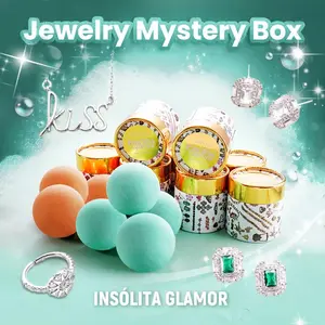 INSOLITA GLAMOR Jewelry Mystery Box with Random Fine Jewelry Necklace Earrings Bracelet Charm Adjustable Ring Cute Surprise Fun Gift for Parties Valentine's Day Mother's Day，Designed By Top European Designers.