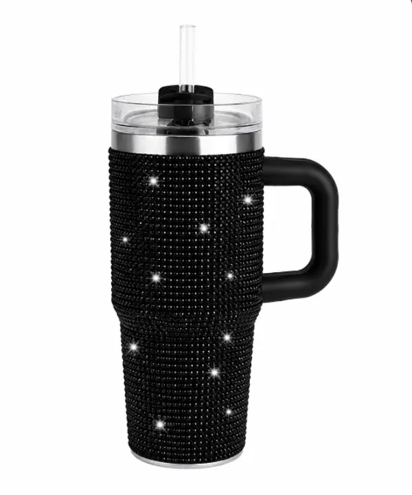 14oz Sparkly Rhinestone Cup, Reusable Kitchenware Drinkware Water Bottle