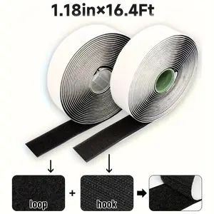 Heavy Duty Tape, Hook and Loop Strips with Strong Adhesion, Heavy Duty Back Adhesive Hook Loop Fastener Mounting Tape for Organizing, Hanging, Indoor or Outdoor, Home Office or School Using