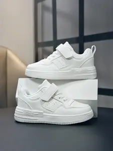 Sporty Running Shoes, Breathable Soft Sole Casual Sneakers, Durable Design for Active Kids, PU Leather Upper, All Seasons, Preschool Kid Sneakers, Colorblock Shoe, Color Blocked Shoes, Youth Shoes