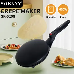 Crepe Maker Pancake Grill Non-Stick Quick, Even Heating Breakfast Hack for Family Breakfast