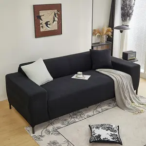 Ultra-soft, skin-friendly solid-color sofa covers, durable and stain-resistant sofa fitted sheets, suitable for 1-4 seat sofas, with pet-scratch protection.