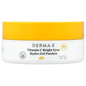 DERMA E Vitamin C Bright Eyes Hydro Gel Patches, For All Skin Types, 60 Gel Patches