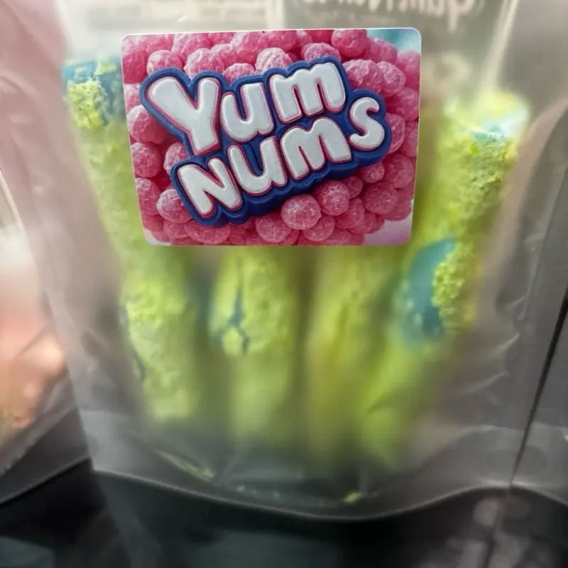 YumNums Shapow Sticks Freeze-Dried Candy Explosion 4 per Bag Crunchy Fruit Roll-Ups Pop Rocks Watermelon Hard Candy Gummy Bears Fruity Surprise