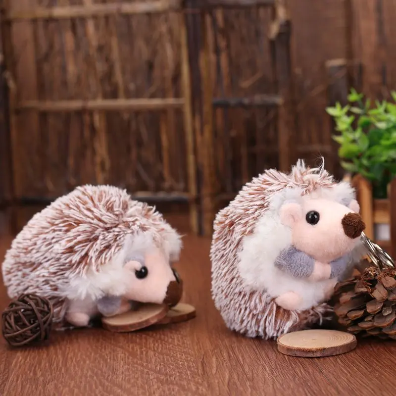 Cute Hedgehog Plush Doll Keychain Cartoon Toy Car Bag Pendant Adorable Soft Stuffed Animal Accessory