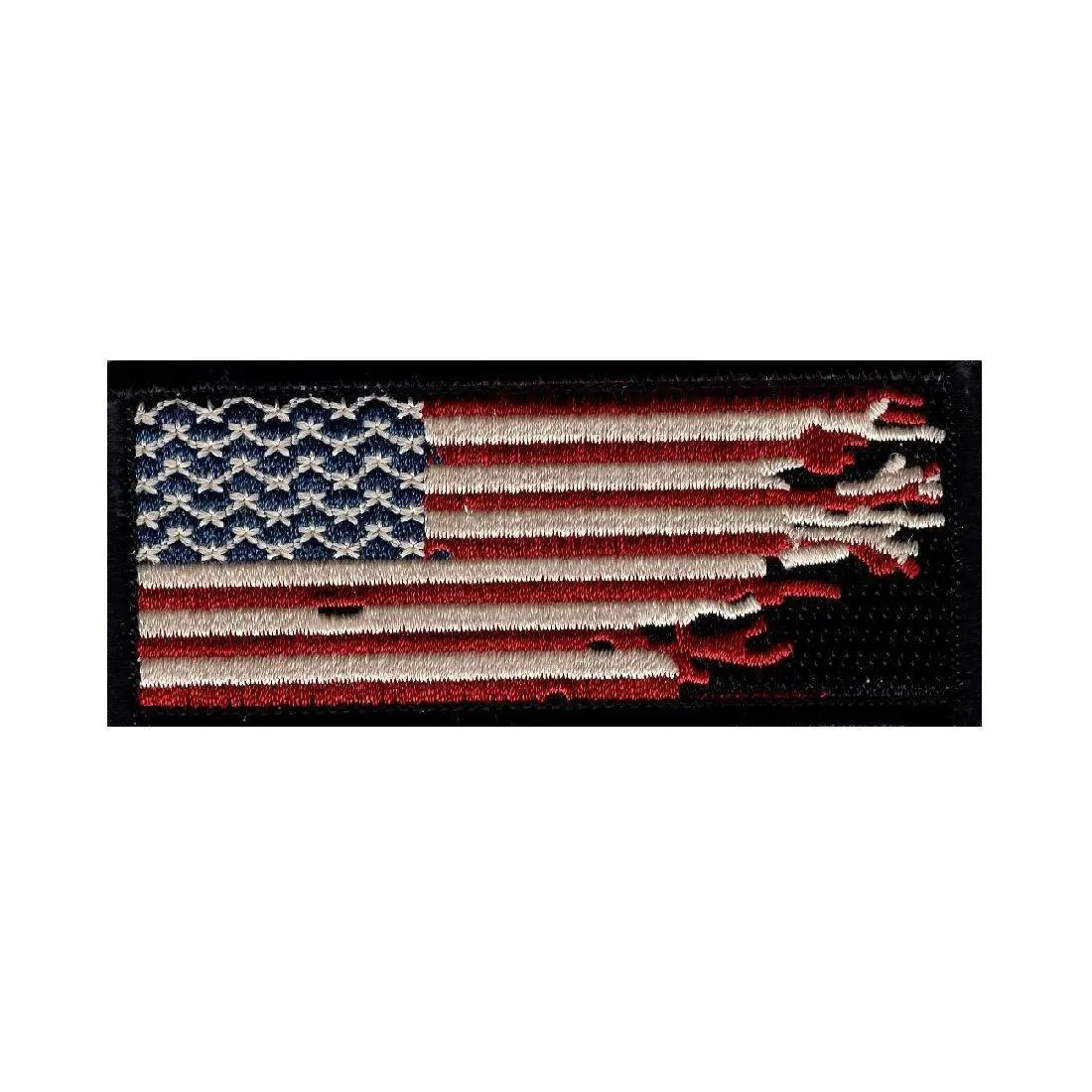 Distressed American USA Flag 3.5 X 1.5 Inch Iron on Patch (MTT1)