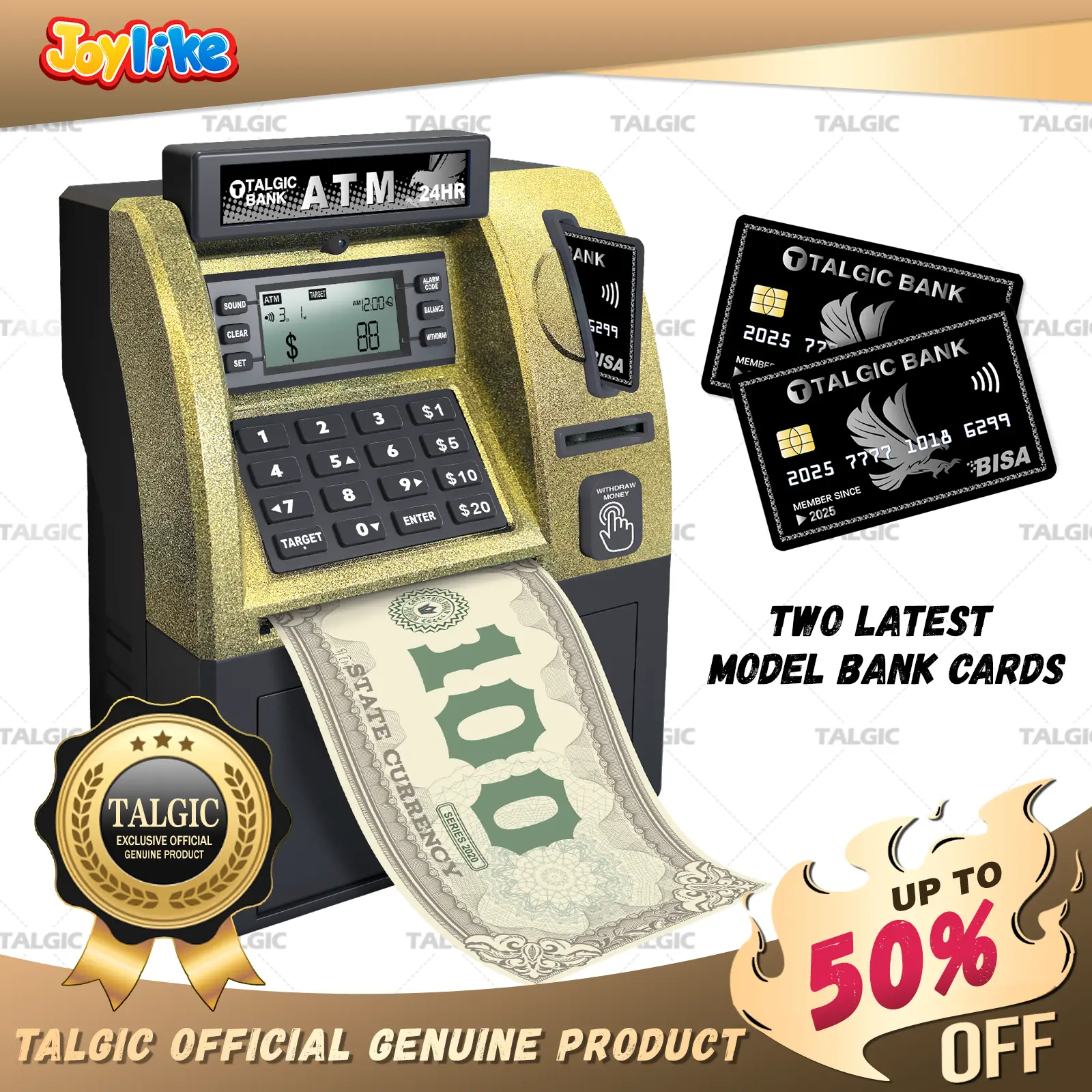 Magic Safe Deposit Box for kid, rolling money saving box back to school sale, best gift for boys and girls