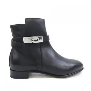 Pre-owned HERMÈS Calfskin Small Leather Goods Hermes NEO Kelly Buckle Calf Leather Boots