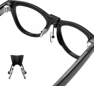 RCstyle HiBloks Eyeglass Nose Pads for Ray-Ban Meta Wayfarer Gen 1 & Gen 2(RW4006/RW4008/RW4012), Silicone Anti Slip Clip-on Glasses Nose Holder for RayBan Meta Gen 2 Smart Glasses (Split Type)