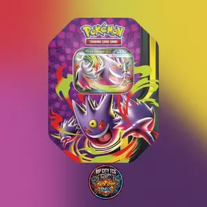 Pokemon TCG Mega Moonlit Tin Mega Gengar Ex