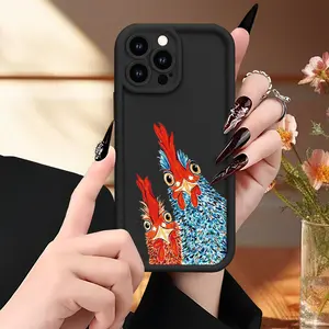 Simple Soft Phone Case Designed with a Chicken, TPU Shockproof Full Protection Case, Suitable for iPhone 17/16/15/14/13/12/11 PRO MAX PLUS AIR E XS and PROMAX MINI, Ideal Gift for Friends and Family, T752