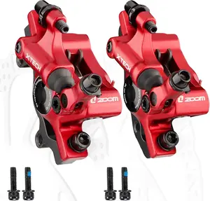 Zoom Hydraulic Disc  Calipers: HB-100 MTB  Disc Brakes Front & Rear Caliper Set for Mountain, Road Bicycle and E-