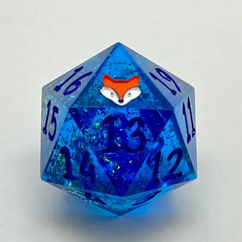 Blue sparkle - Purple Ink