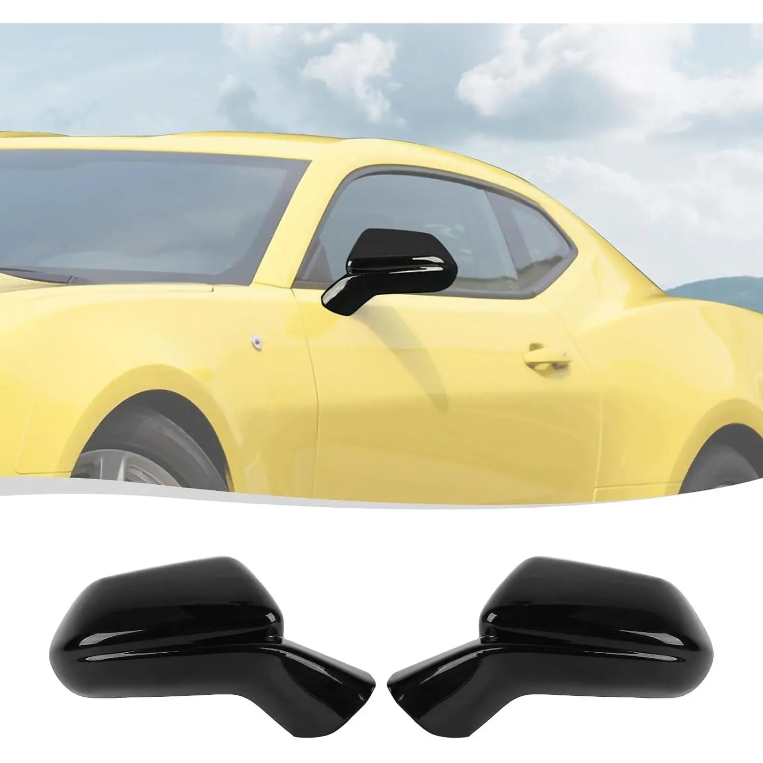 Voodonala Beautiful Durable ABS Side Mirror Cover - Original Size, Scratch & Corrosion Resistant, 2Pcs Black Vehicle Exterior Accessory, Perfect Fit for Chevrolet Camaro 2016-2023, 1-Year After-Care Service