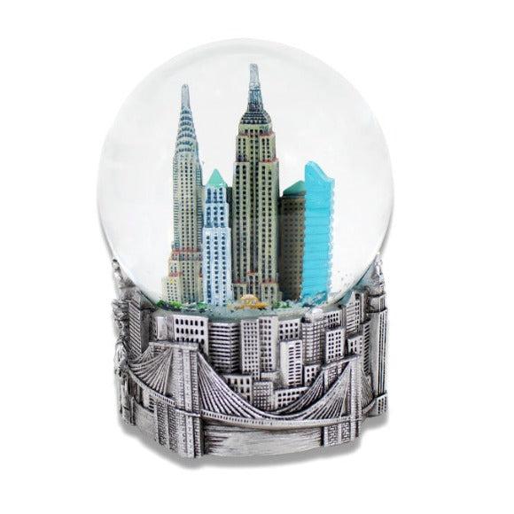 Silver Cityscape "NEW YORK" Snow Globe | NYC Snow Globe | New York Gift (3 Sizes)