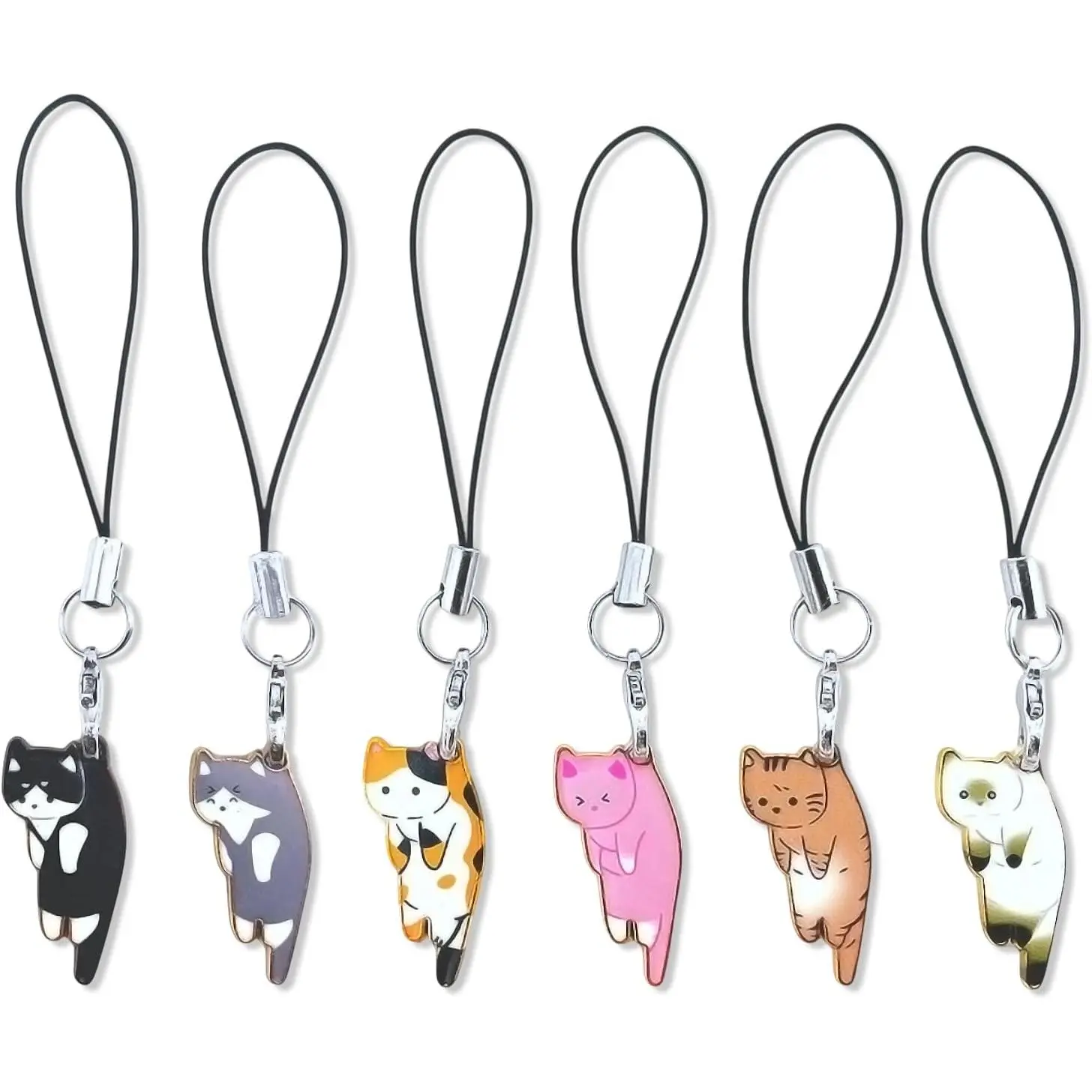 6 count  Phone Charm Aesthetic Cell Phone Charm Kawaii With Handmade Cute Hanging Pendants Decor