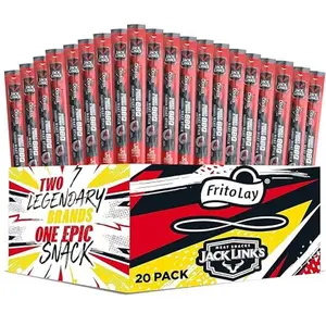 Frito Lay Jack Link's Doritos Meat Sticks, Sweet & Tangy BBQ, 0.92 oz Sticks (20 Pack)