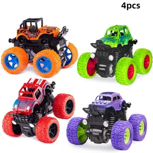 Monster Truck Toy -2-piece Friction Power Toy Car Push Forward/Backward/Rolling Truck Toy, Suitable for Boys and Girls 3, 4, 5, 6, 7-year-old Halloween, Christmas, Birthday Party Gifts