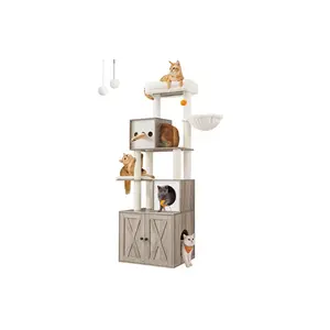 Feandrea 72.8" Tall 2-in-1 Cat Tree with Scratching Posts