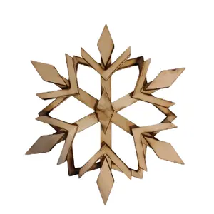 Handcrafted Wooden Snowflake Ornament - Holiday Decor for Festive Home Decor