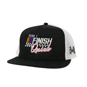 Finish Quick Embroidered Trucker Hat Bold Graphic Adjustable Snapback