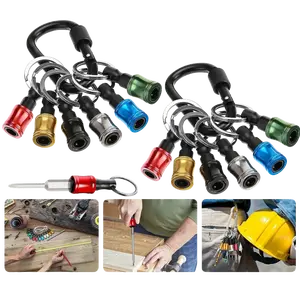 12PCS 1/4" Hex Shank Quick Release Keychain Screwdriver Drill Bit Holder Bit Set