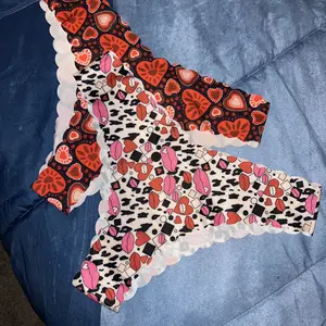 Women's Seamless Scallop Trim Underwear Set, Comfortable Breathable Antibacterial Panties, Fitted Casual Style for All Seasons