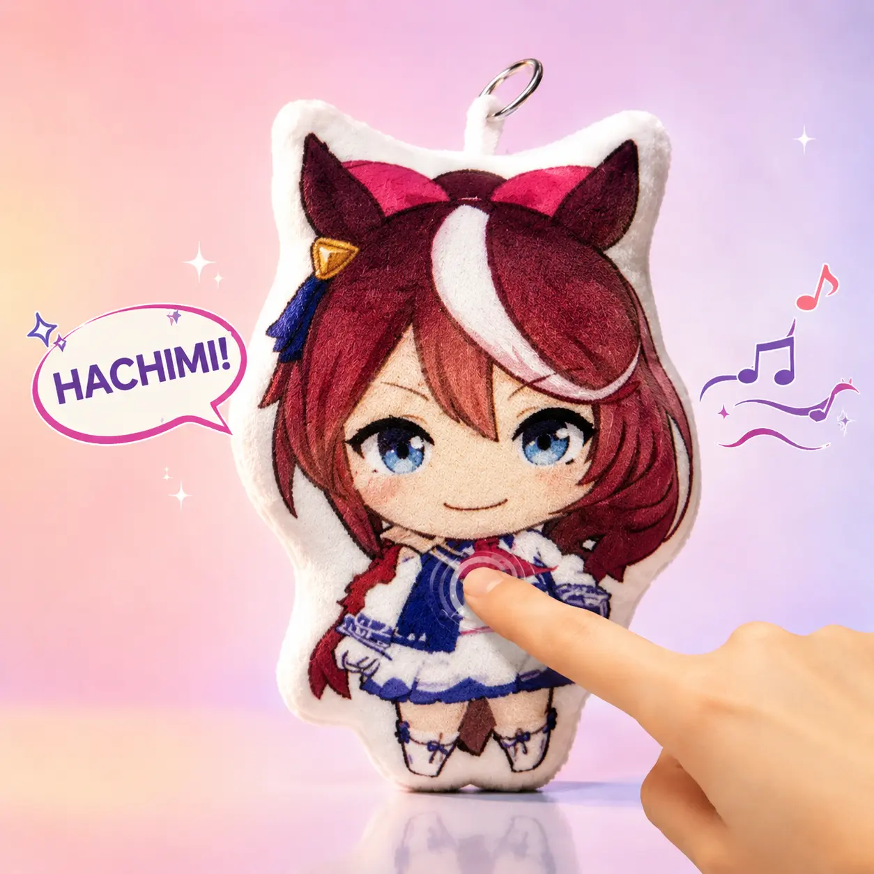 [LARK PINE] MAMBO HACHIMI Hanging Plush Toy - 5 Sound Effects, Viral anime sound plush,Replaceable Battery, Soft Plush Material, Charming Character Design, Whimsy Stuffed Animal for Decor (Sports & Outdoor Fan Shop Gaming Accessory) summervibes