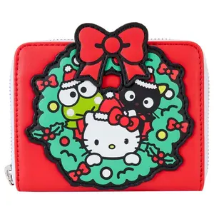 Loungefly Sanrio Christmas Wreath Zip Around Wallet
