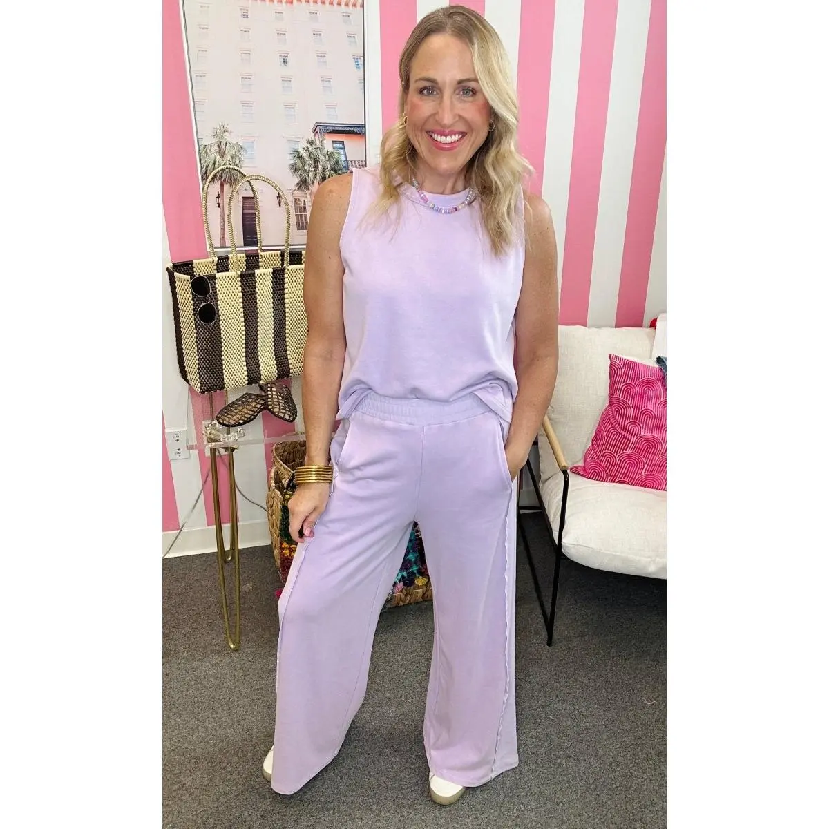 The P&P Lilac Flowy Pants