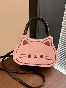 Cute Cartoon Cat Handbag for Women, Fashionable Single Shoulder Crossbody Bag, Stylish Travel Backpack, Perfect Gift Idea