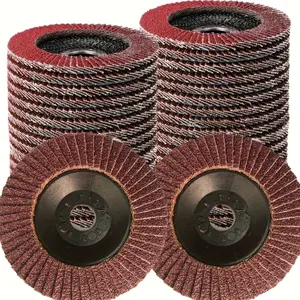 10pcs Of 4-inch Grinding Discs with 60 Fibers Are Used for Grinding Tools, Tool Accessories, Suitable for Metal Rust Removal And Polishing.