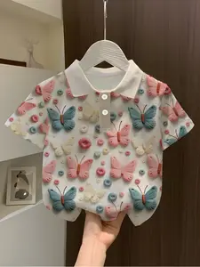 Kids Polo Shirt with Fun Printed Pattern, Birthday Gift, School Daily Wear, Party Shirt, Fashion Casual for Boys and Girls